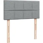 vidaXL Boxspringbed met matras, lichtgrijs, 140x190 cm, gestoffeerd
