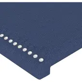 vidaXL Hoofdbord LED 147x16x78/88 cm stof blauw