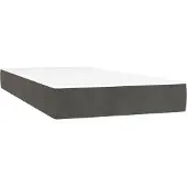 vidaXL - Pocketveringmatras - medium - 80x210x20 - cm - fluweel - donkergrijs