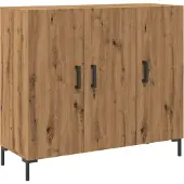 vidaXL Dressoir Artisan-eikenhout, 90x34x80 cm, houtvezel