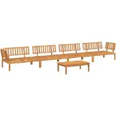 vidaXL 5-delige Loungeset pallet massief acaciahout