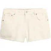 Superdry Dames Hot denim witte short met middelhoge taille (32), Casual, Katoen W7110448A