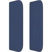 vidaXL Hoofdbord met randen 103x16x78/88 cm stof blauw