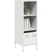 vidaXL Hoge kast, wit, 35x39x103,5 cm, staal