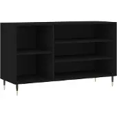 vidaXL Schoenenkast 102x36x60 cm bewerkt hout zwart
