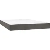 vidaXL Pocketveringmatras medium 120x210x20 cm fluweel donkergrijs