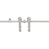 vidaXL Kit fixation porte coulissante 183 cm Acier inoxydable Argenté142826