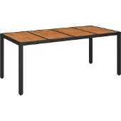 vidaXL 9-delige tuinset met kussens, zwart, van polyrotan