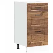 vidaXL Keukenonderkast Porto, met uitstraling van oud hout, gemaakt van houtvezel