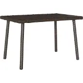 vidaXL Tuin salontafel rechthoekig 60x40x37 cm poly rattan bruin