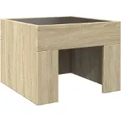 vidaXL Nachtkastje met Infinity LED 40x40x30 cm sonoma eikenkleurig