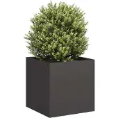 vidaXL Plantenbak 40x40x40 cm koudgewalst staal zwart