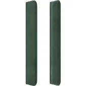 vidaXL Hoofdbord met randen 163x16x118/128 cm fluweel donkergroen