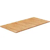 vidaXL Wastafelblad 100x50x1,5cm behandeld massief hout lichtbruin