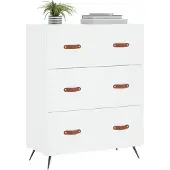 vidaXL Ladekast 69,5x34x90 cm bewerkt hout wit