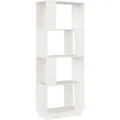 vidaXL Boekenkast/kamerscherm 51x25x132 cm massief grenenhout wit