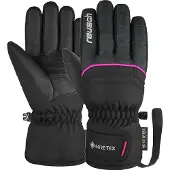 Reusch Sporthandschoenen 'Teddy' neonroze / zwart / zwart gemêleerd