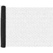 vidaXL Hexagon Hek Grijs 1 x 100 m PVC