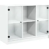 vidaXL Dressoir 102x37x75,5 cm bewerkt hout wit
