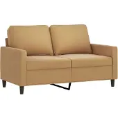 vidaXL Tweezitsbank 120 cm fluweel bruin