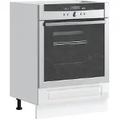 vidaXL Ovenkast "Porto" bewerkt hout hoogglans wit