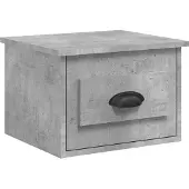 vidaXL Nachtkastjes 2 st wandgemonteerd 41,5x36x28 cm betongrijs