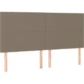vidaXL Hoofdbord taupe 180x5x118/128 cm Stof