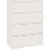 vidaXL Bijzetkast, wit, 60x36x84 cm, massief grenenhout