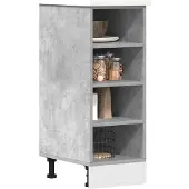vidaXL Onderkast Riga 30x44,5x81,5 cm bewerkt hout betongrijs