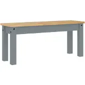 vidaXL Eetkamerbank PANAMA 105x30x45 cm massief grenenhout grijs