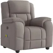 vidaXL Massagestoel verstelbaar stof taupe