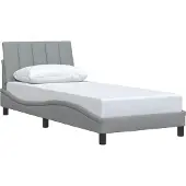 vidaXL Bedframe zonder matras "Hanko" stof crèmekleurig 180x200 cm