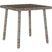 vidaXL Tuin salontafel rechthoekig 40x40x37 cm poly rattan grijs
