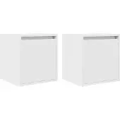 vidaXL Nachtkastjes wandgemonteerd 2 st 38x34x40 cm wit