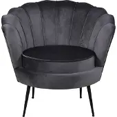 Ebuy24 Nice fauteuil velours grijs.