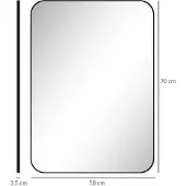 4Goodz Spiegel 50x70 cm met metalen lijst -