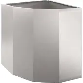 vidaXL Hoek Plantenbak zilver 45 x 45 x 50 cm Roestvrij staal