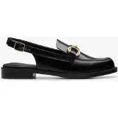 Clarks Straven Sling Black Leather Schoenen