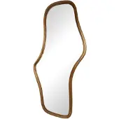 MySons Spiegel Wavy mangohouten lijst 160x80 cm - Naturel