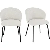 CALICOSY Set van 2 stoelen met gestoffeerde zitting en rugleuning vesper