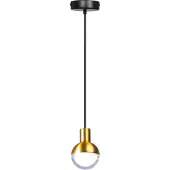 Expo ETH Drop hanglamp 1xGU10 zwart/mat messing