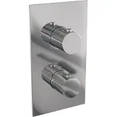 Brauer Stripe 3-weg Inbouwthermostaat Rechthoekig - Chroom - Kranen, Badkranen, Inbouw Badkranen - 8720724564597