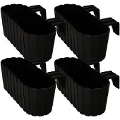 KOTARBAU - Ovale Balkonbak - Antraciet - 400 mm - Set van 4