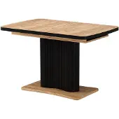 Vicco Eettafel Fenaro, Zwart/Eiken, 120-160 x 80 cm Uitschuifbaar