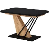 Vicco Eettafel Fenaro Zwart/Goudkleurig Eiken 120-160 x 80 cm uitschuifbaar, Model 58018