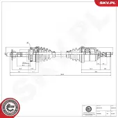 ESEN SKV 40SKV033 Aandrijfas