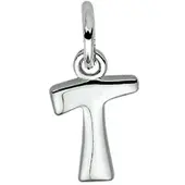 The Jewelry Collection Zilver Gerhodineerde Hanger letter T 1330017