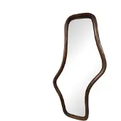 MySons Spiegel Wavy mangohouten lijst 121x62 cm - Walnoot