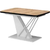 Vicco Eettafel Fenaro Goudkleurig Eiken/Wit 120-160 x 80 cm uitschuifbaar, Model 58017