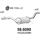 ASSO 58.6090 Uitlaat middendemper